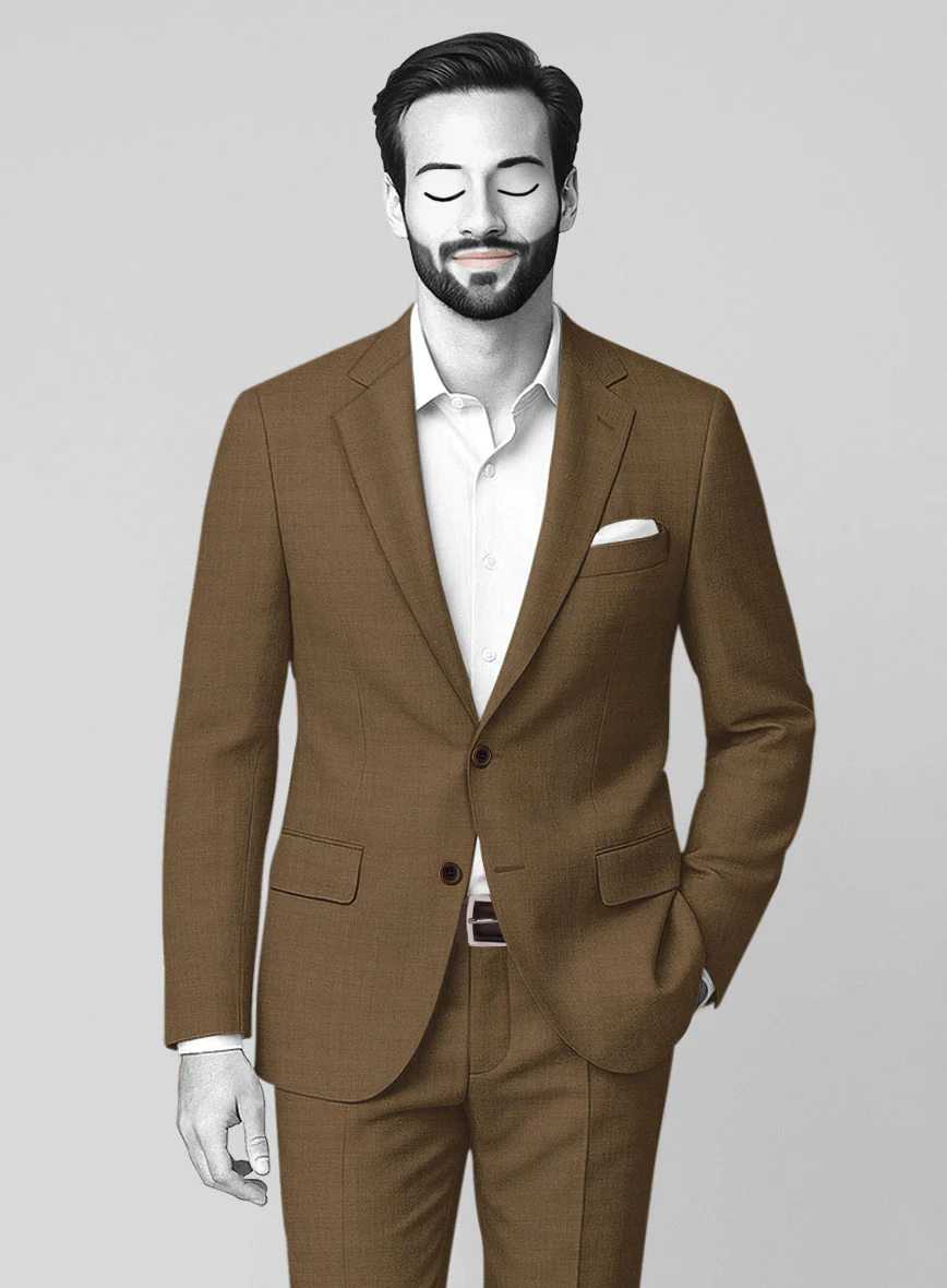 Napolean Melange Brown Wool Jacket - Image 2