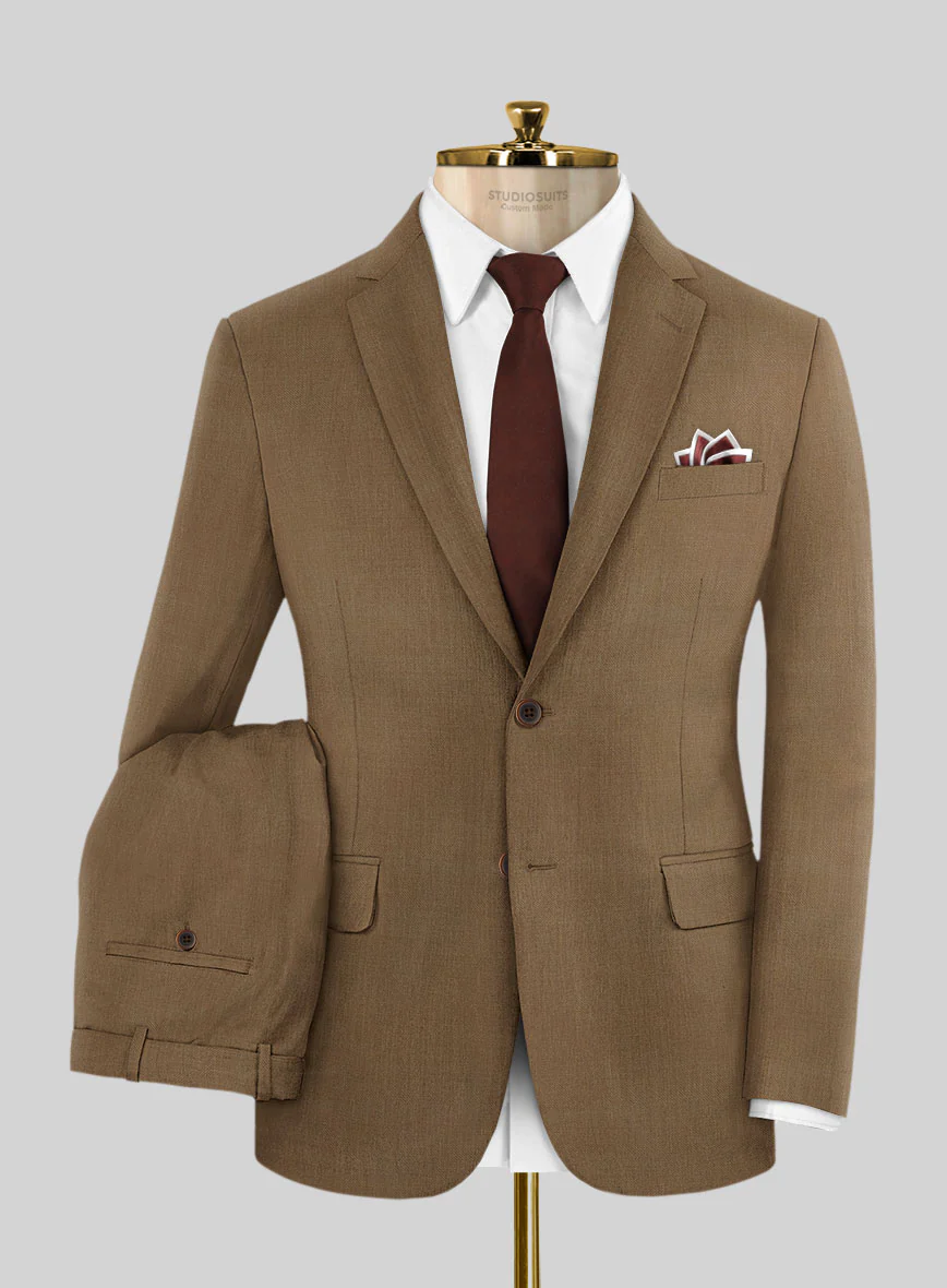 Napolean Melange Brown Wool Suit - Image 2