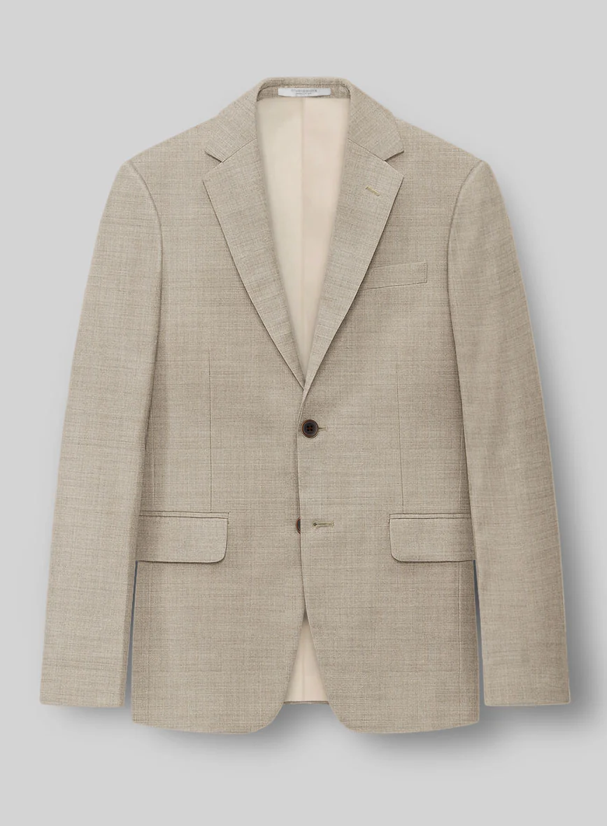 Napolean Melange Khaki Wool Suit - Image 3
