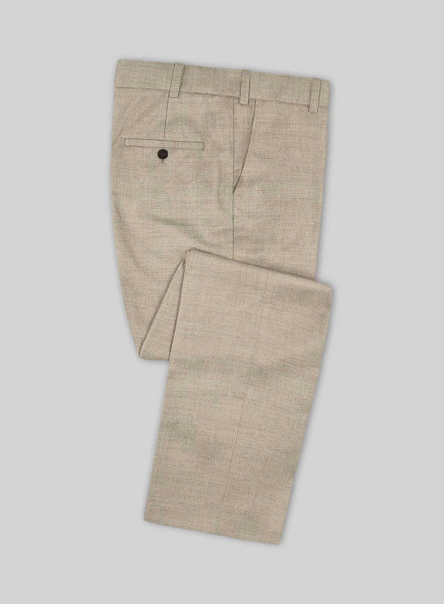 Napolean Melange Khaki Wool Double Breasted Suit - Image 3