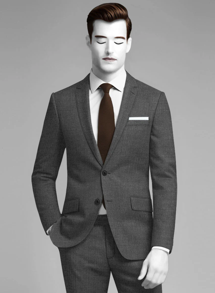 Napolean Mid Charcoal Wool Suit - Image 4