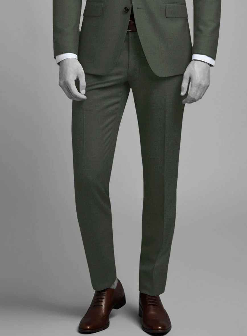 Napolean Military Green Wool Suit - Image 5