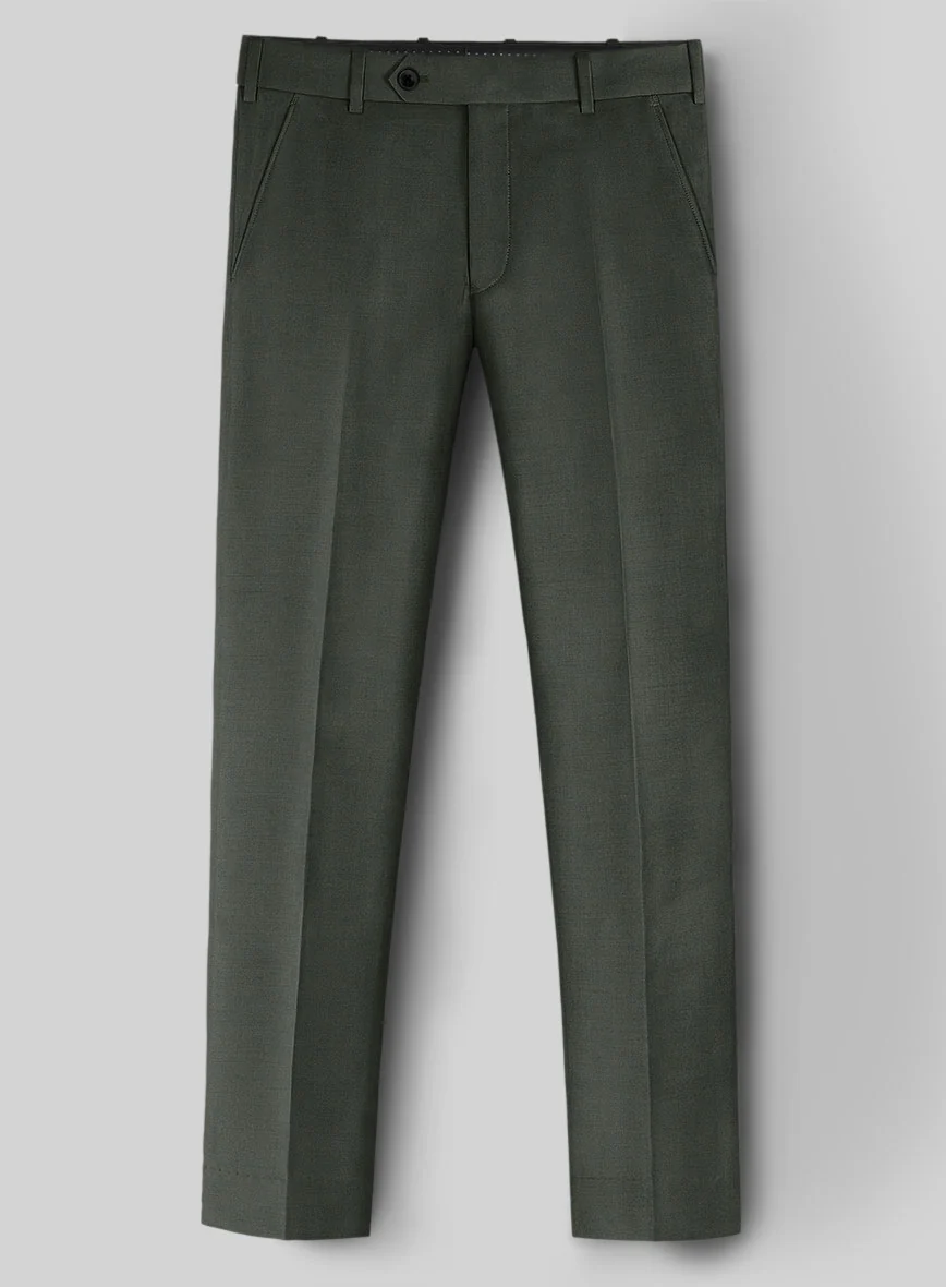 Napolean Military Green Wool Tuxedo Suit - Image 5
