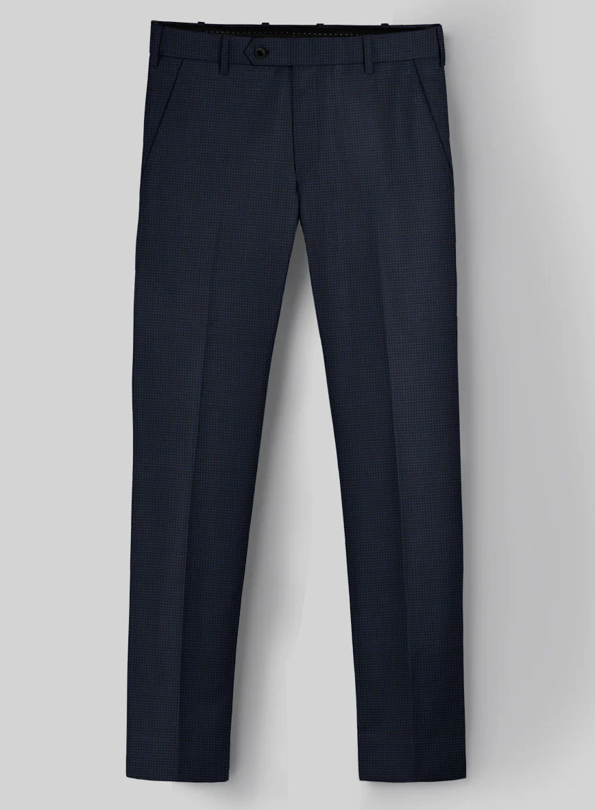 Napolean Mini Houndstooth Blue Wool Suit - Image 5