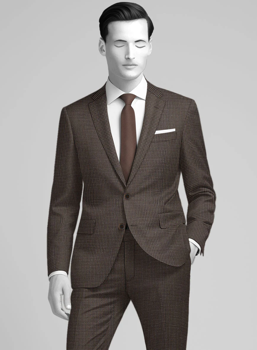 Napolean Mini Houndstooth Brown Wool Jacket - Image 2