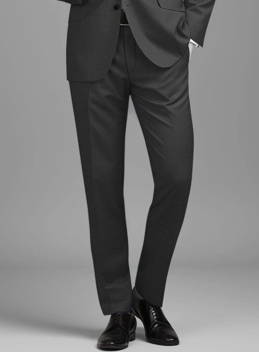 Napolean Mini Houndstooth Gray Wool Pants - Image 2