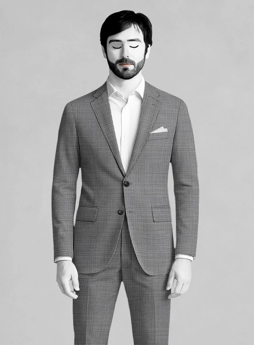 Napolean Mini Houndstooth White Wool Jacket - Image 2