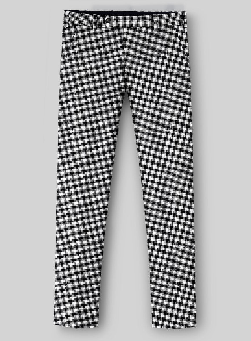 Napolean Mini Houndstooth White Wool Pants - Image 2