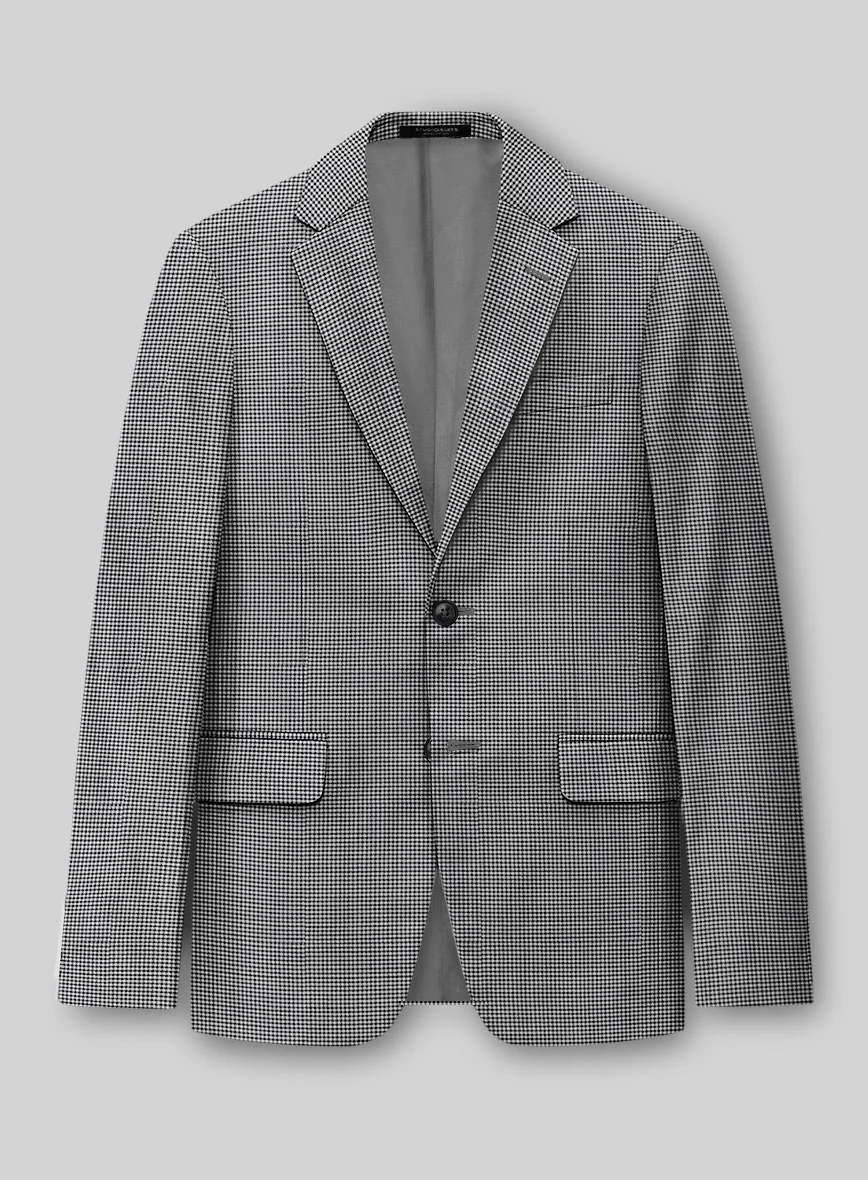 Napolean Mini Houndstooth White Wool Suit - Image 3