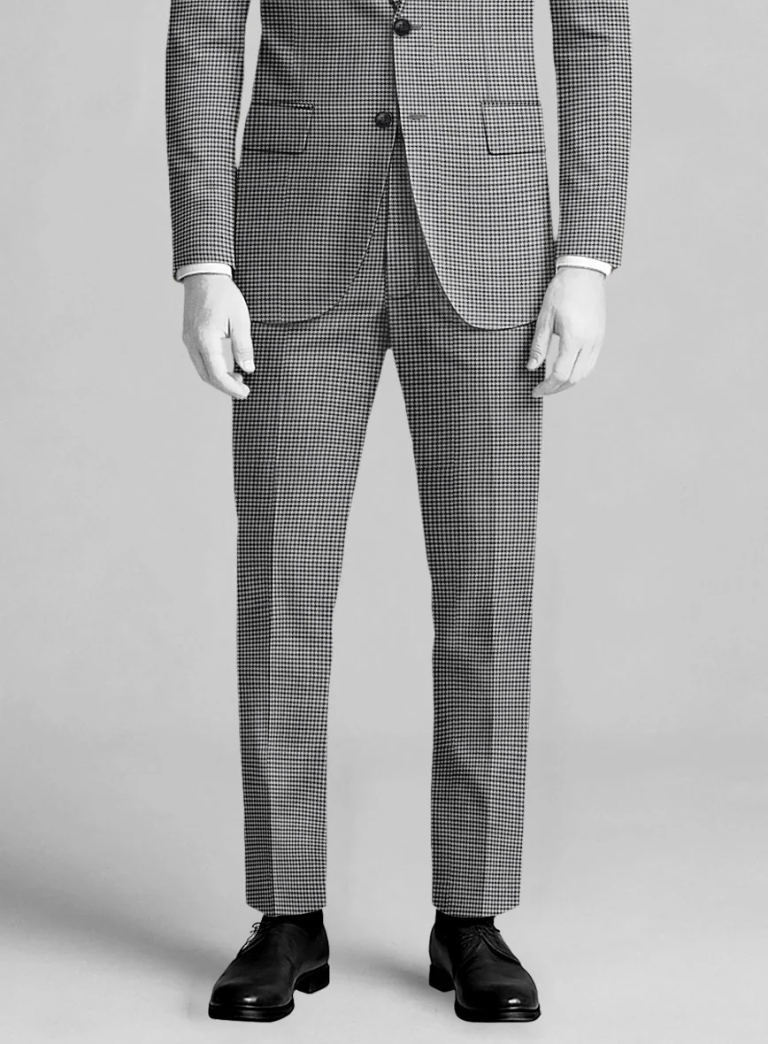 Napolean Mini Houndstooth White Wool Suit - Image 6