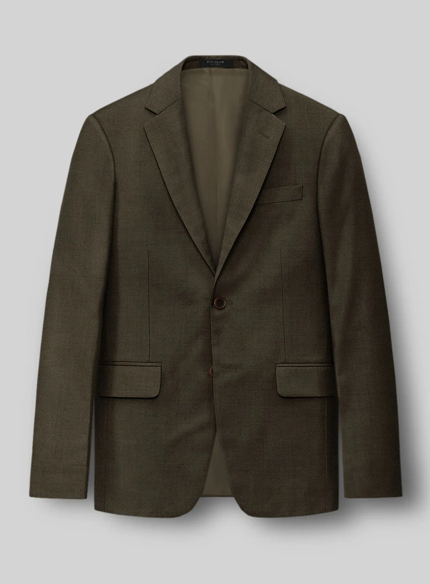 Napolean Mud Brown Wool Suit - Image 4