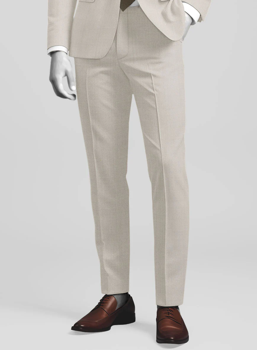 Napolean Muted Beige Wool Pants - Image 2