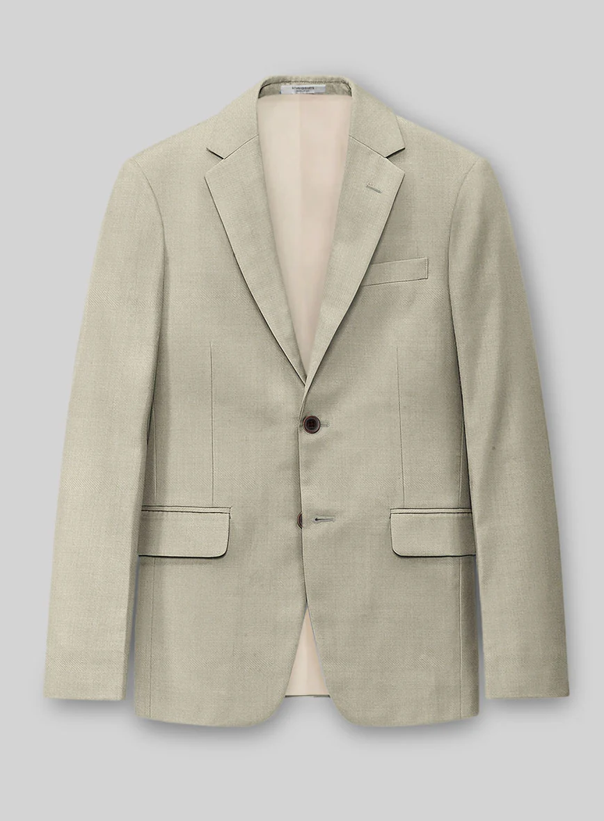 Napolean Muted Khaki Wool Suit - Image 4