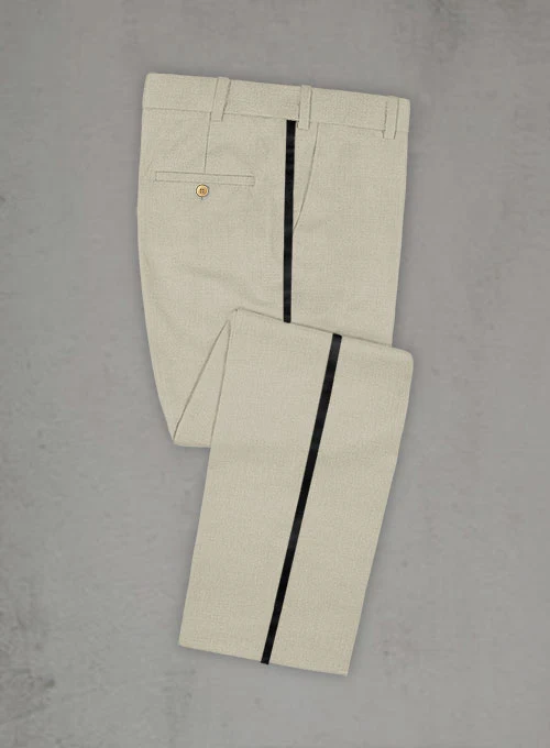 Napolean Muted Khaki Wool Tuxedo Suit - Image 4