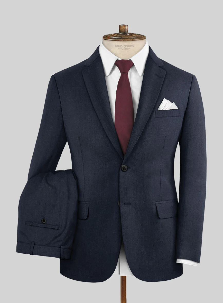 Napolean Navy Blue Wool Suit - Image 2