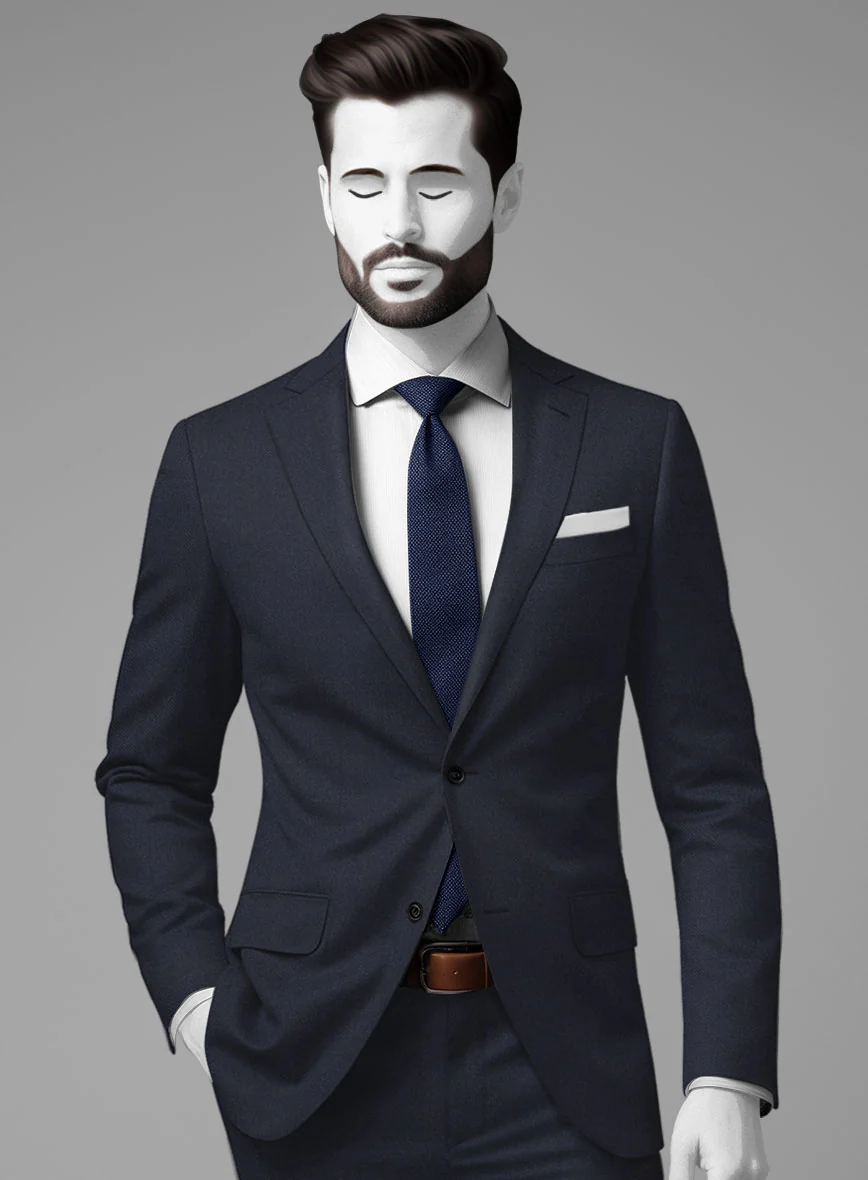 Napolean Navy Blue Wool Suit - Image 4