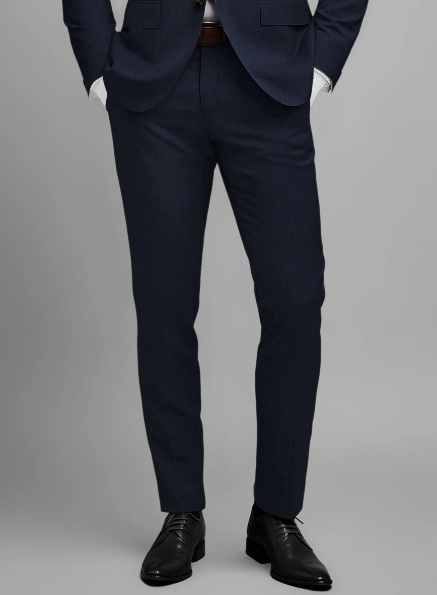 Napolean Navy Herringbone Wool Suit - Image 7