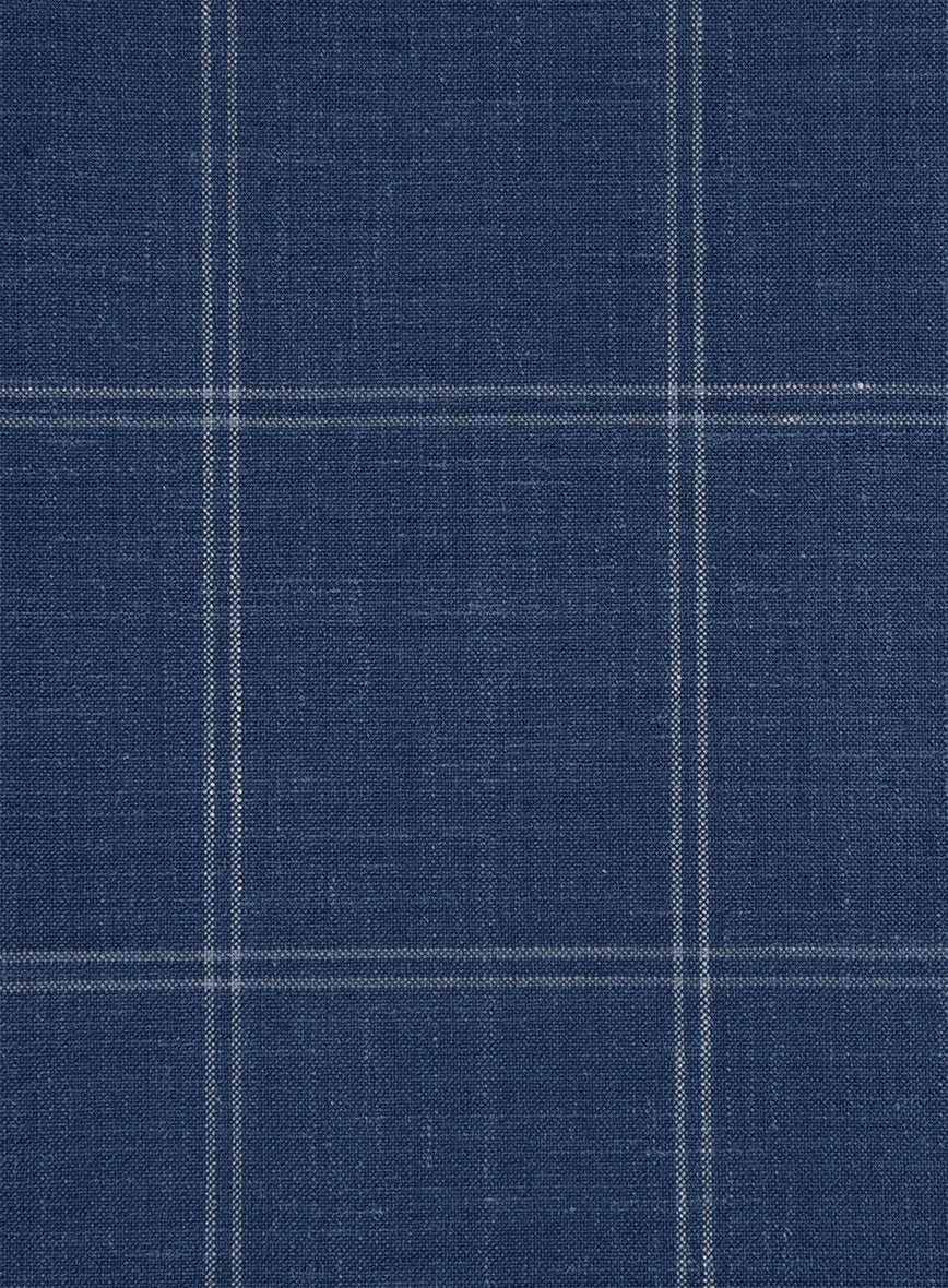 Napolean Noemi Windowpane Blue Wool Jacket - Image 3