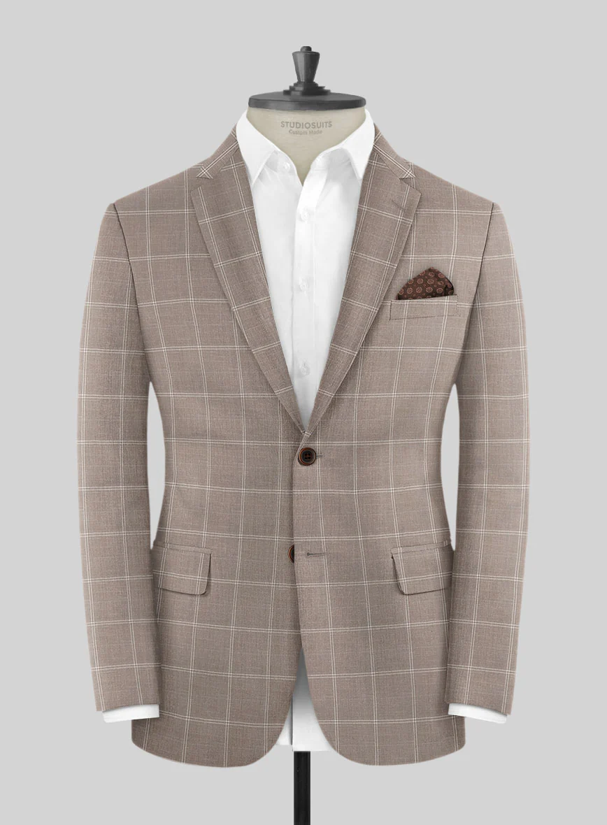 Napolean Noemi Windowpane Brown Wool Suit - Image 4