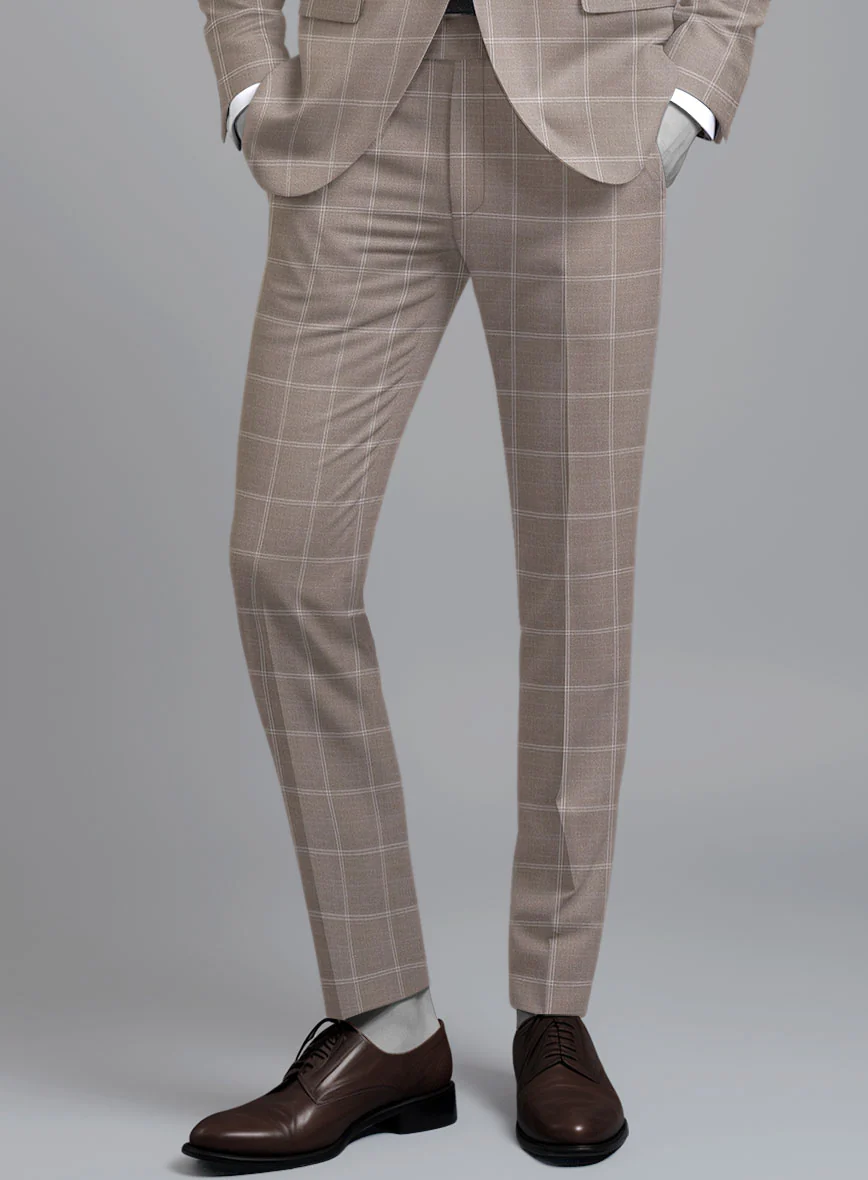 Napolean Noemi Windowpane Brown Wool Suit - Image 5