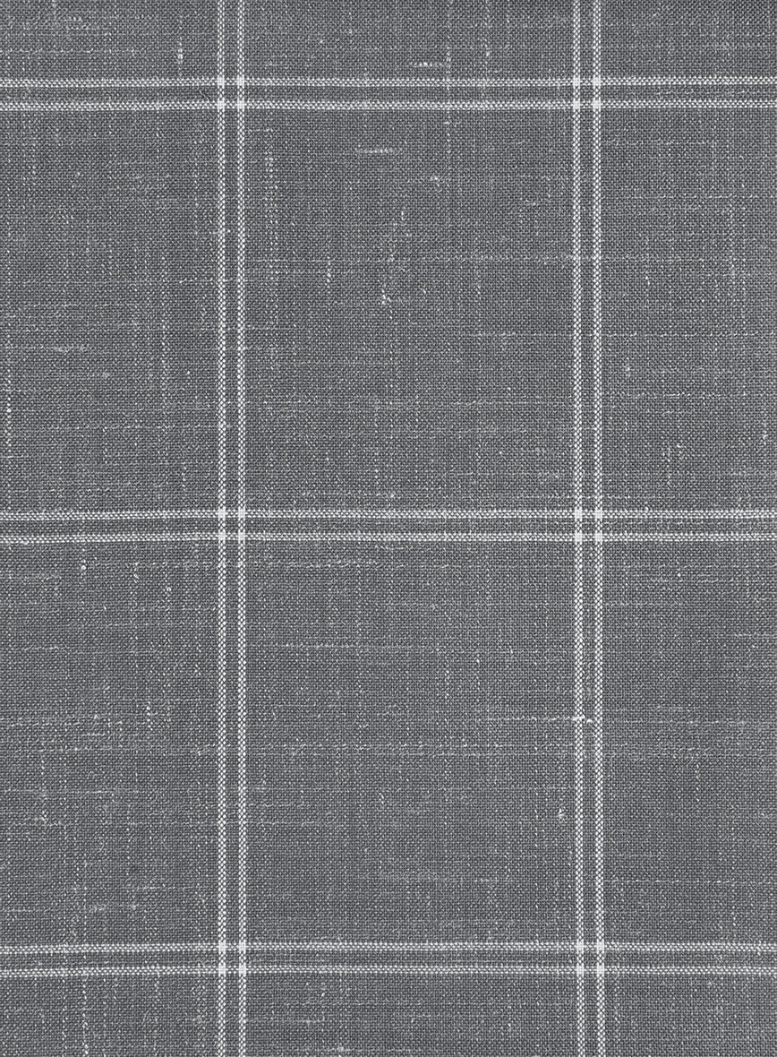 Napolean Noemi Windowpane Gray Wool Jacket - Image 3