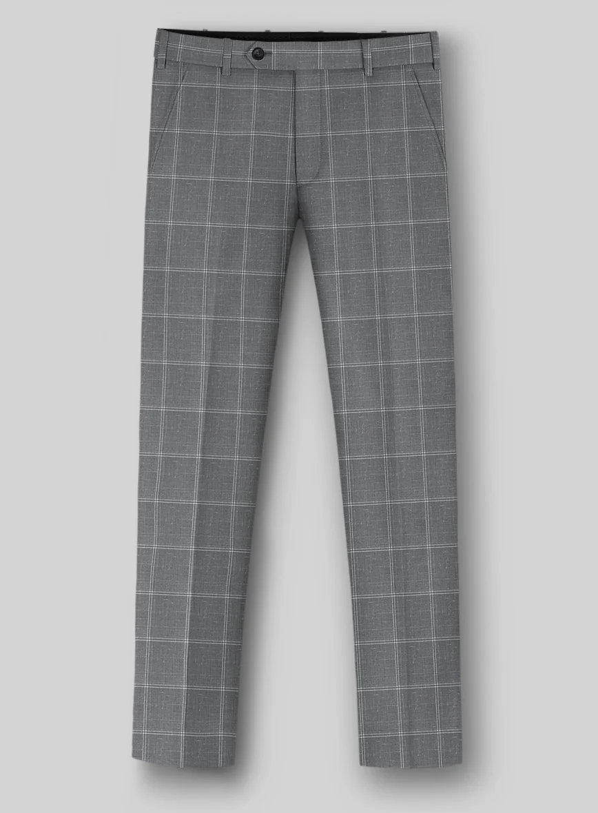 Napolean Noemi Windowpane Gray Wool Suit - Image 5