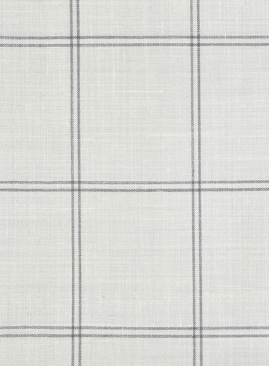 Napolean Noemi Windowpane Light Gray Wool Jacket - Image 3