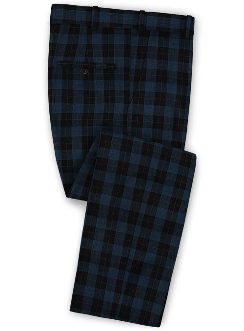 Napolean Oldo Blue Wool Double Breasted Suit - Image 4