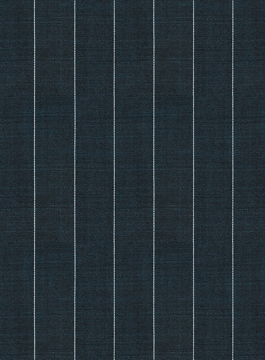 Napolean Oresto Stripe Dark Blue Wool Pants - Image 3