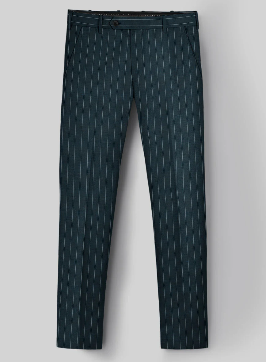 Napolean Oresto Stripe Dark Blue Wool Suit - Image 3