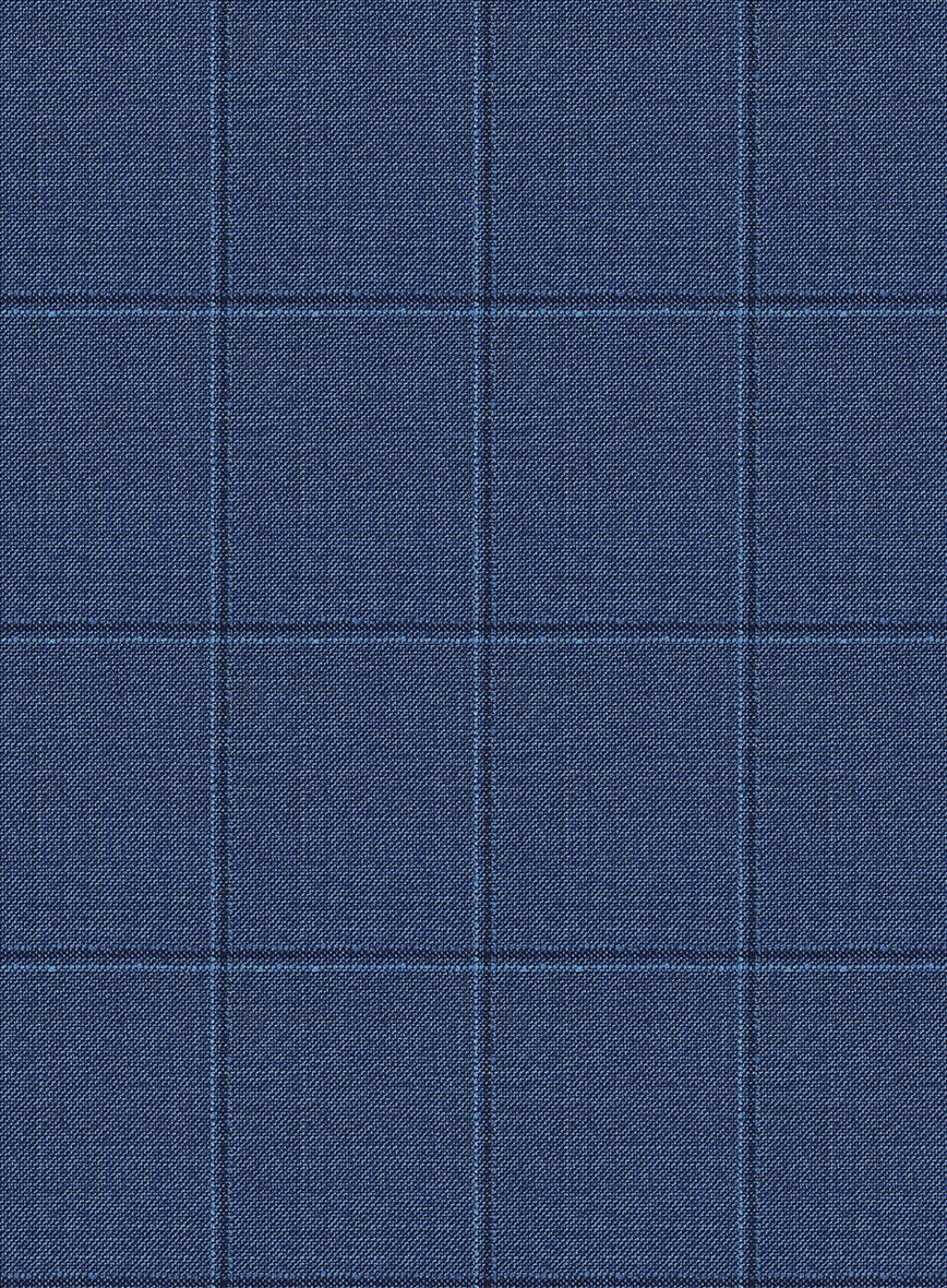 Napolean Pane Blue Wool Suit - Image 8