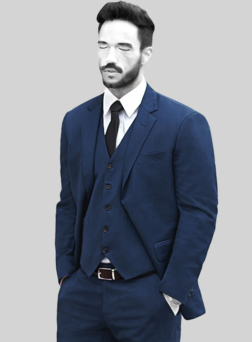 Napolean Persian Blue Wool Jacket - Image 2