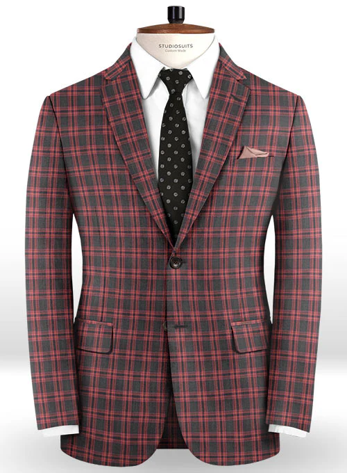 Napolean Poker Charcoal Wool Suit - Image 4