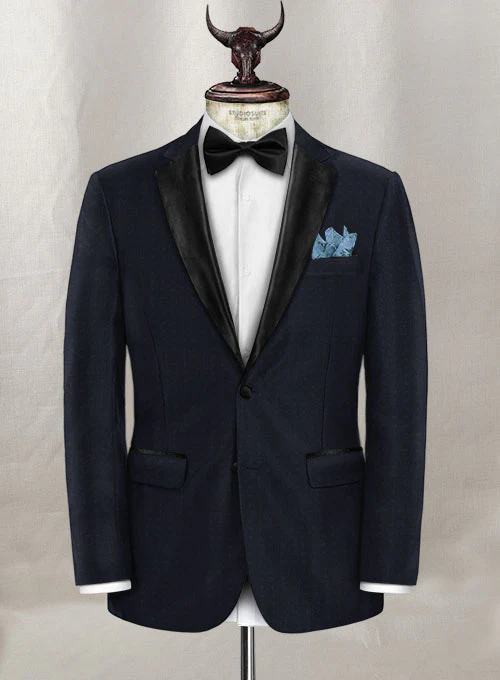Napolean Polka Blue Wool Tuxedo Suit - Image 3