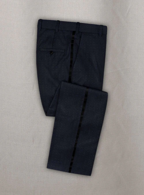 Napolean Polka Blue Wool Tuxedo Suit - Image 4