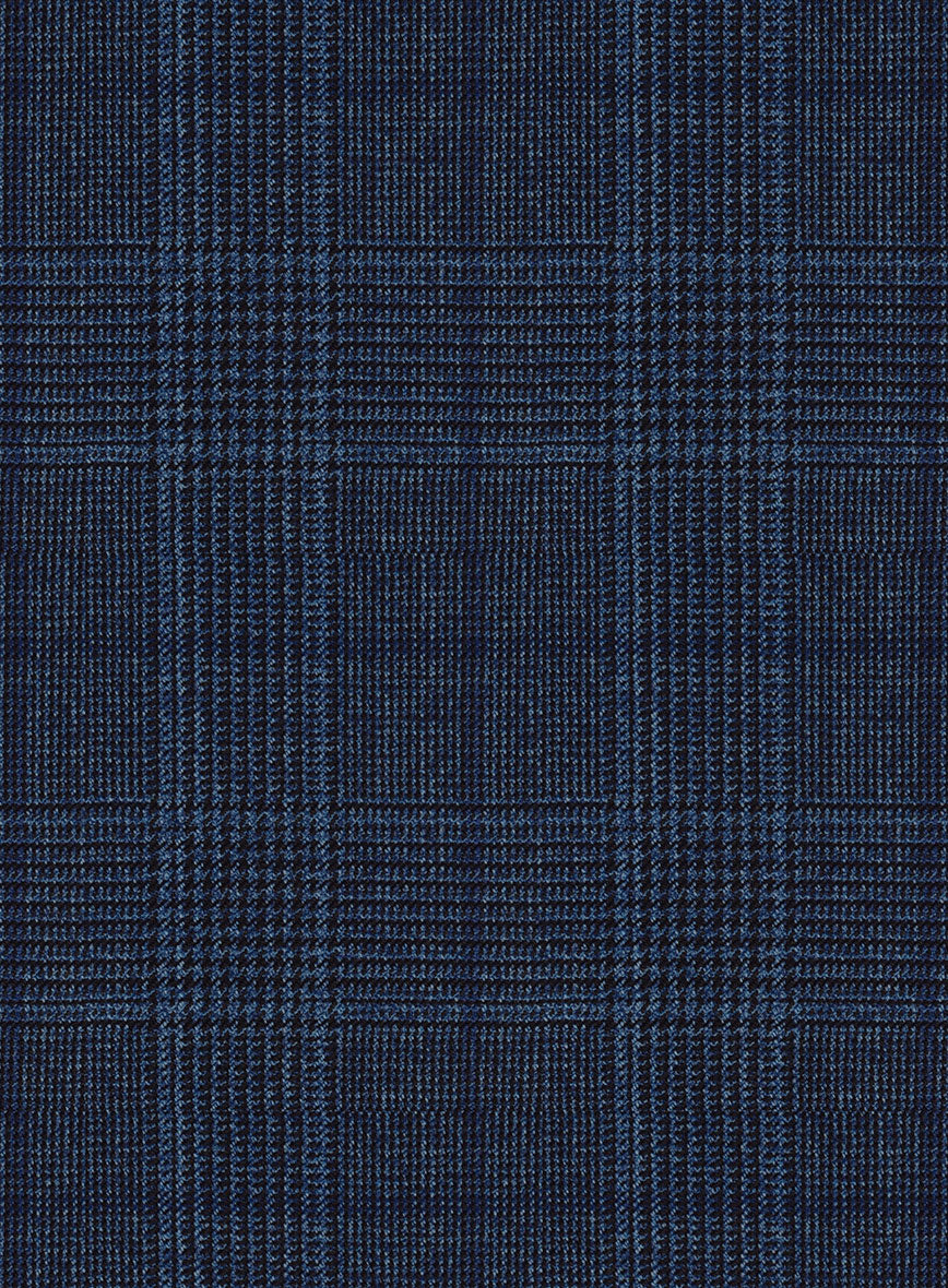 Napolean Porter Prince Of Wales Blue Wool Pants - Image 3