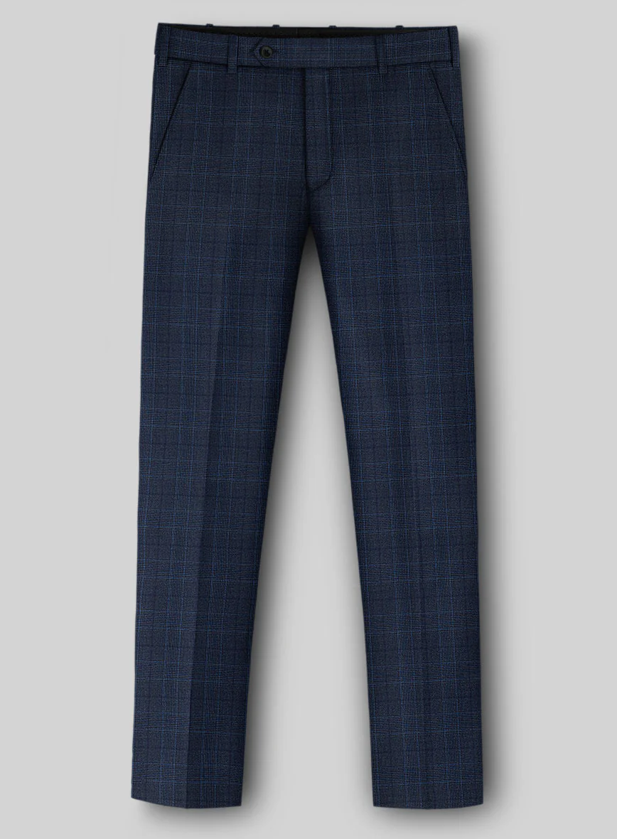 Napolean Porter Prince Of Wales Blue Wool Suit - Image 5