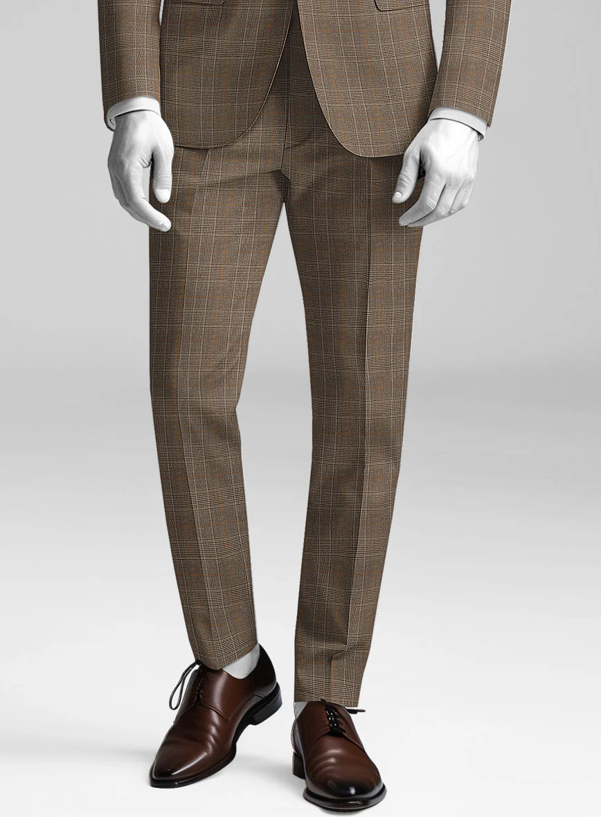 Napolean Porter Prince Of Wales Brown Wool Pants - Image 2