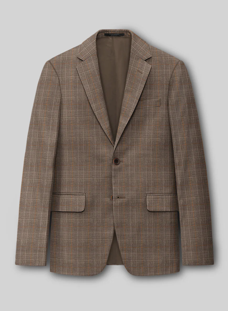 Napolean Porter Prince Of Wales Brown Wool Suit - Image 4