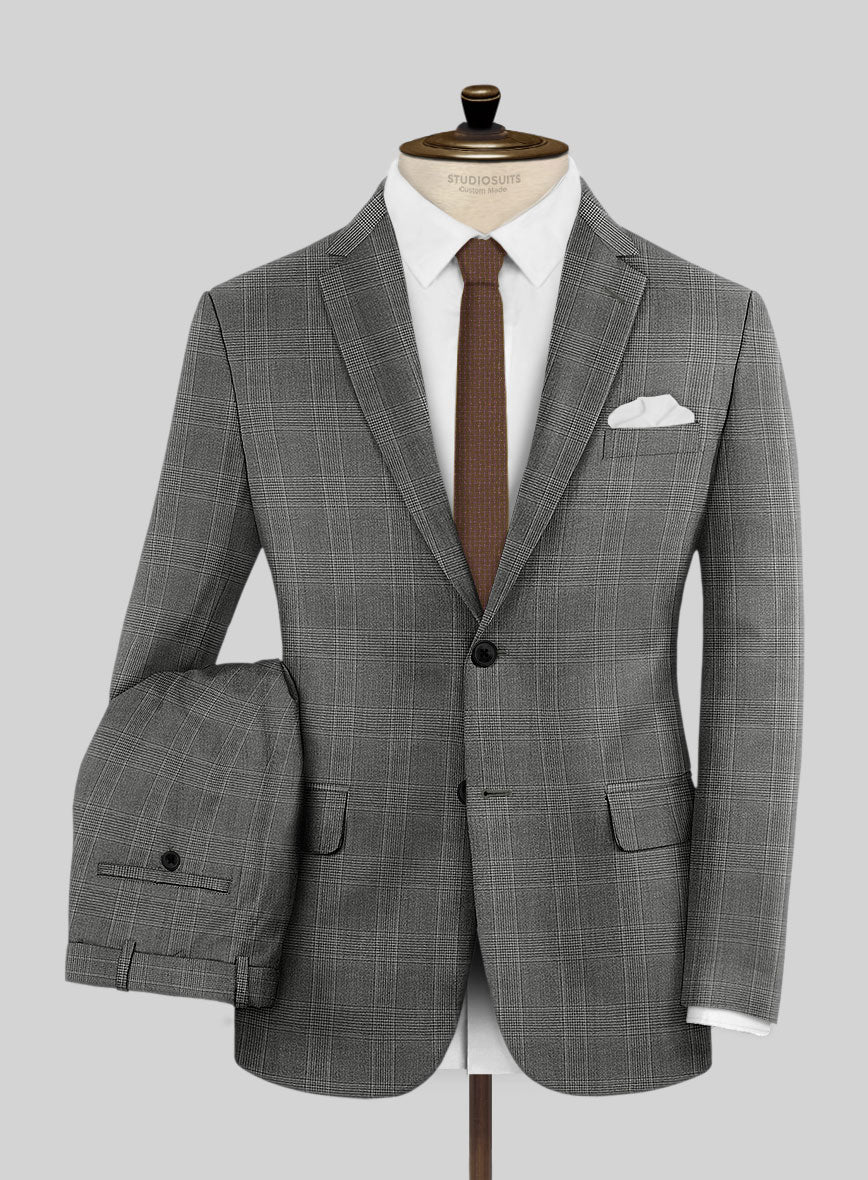 Napolean Porter Prince Of Wales Gray Wool Suit - Image 2