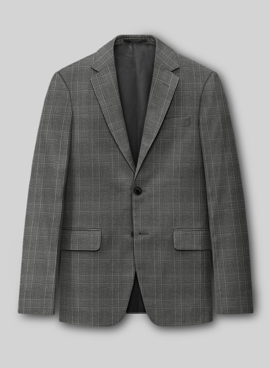 Napolean Porter Prince Of Wales Gray Wool Suit - Image 3