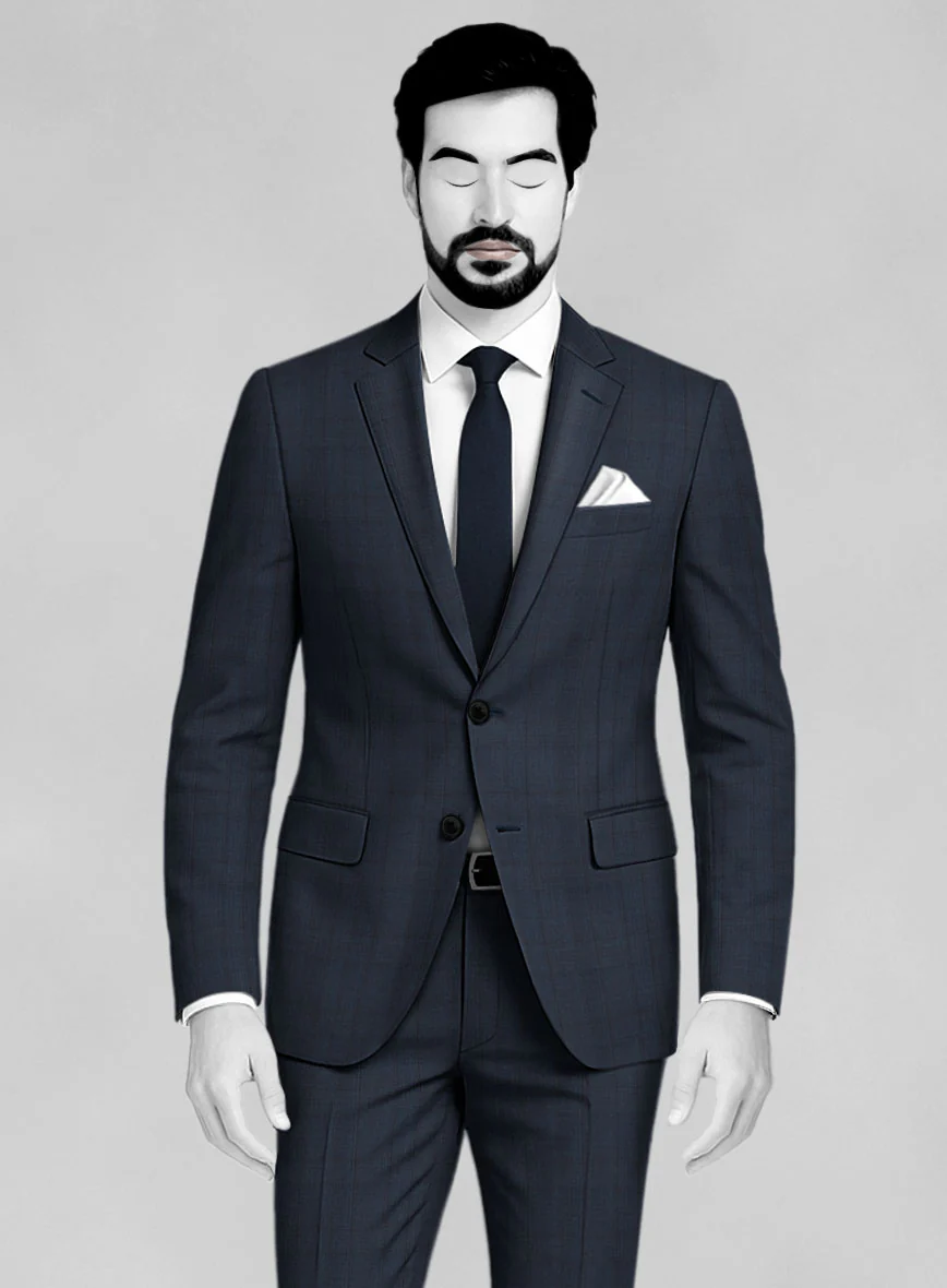 Napolean Preppy Blue Check Jacket - Image 2