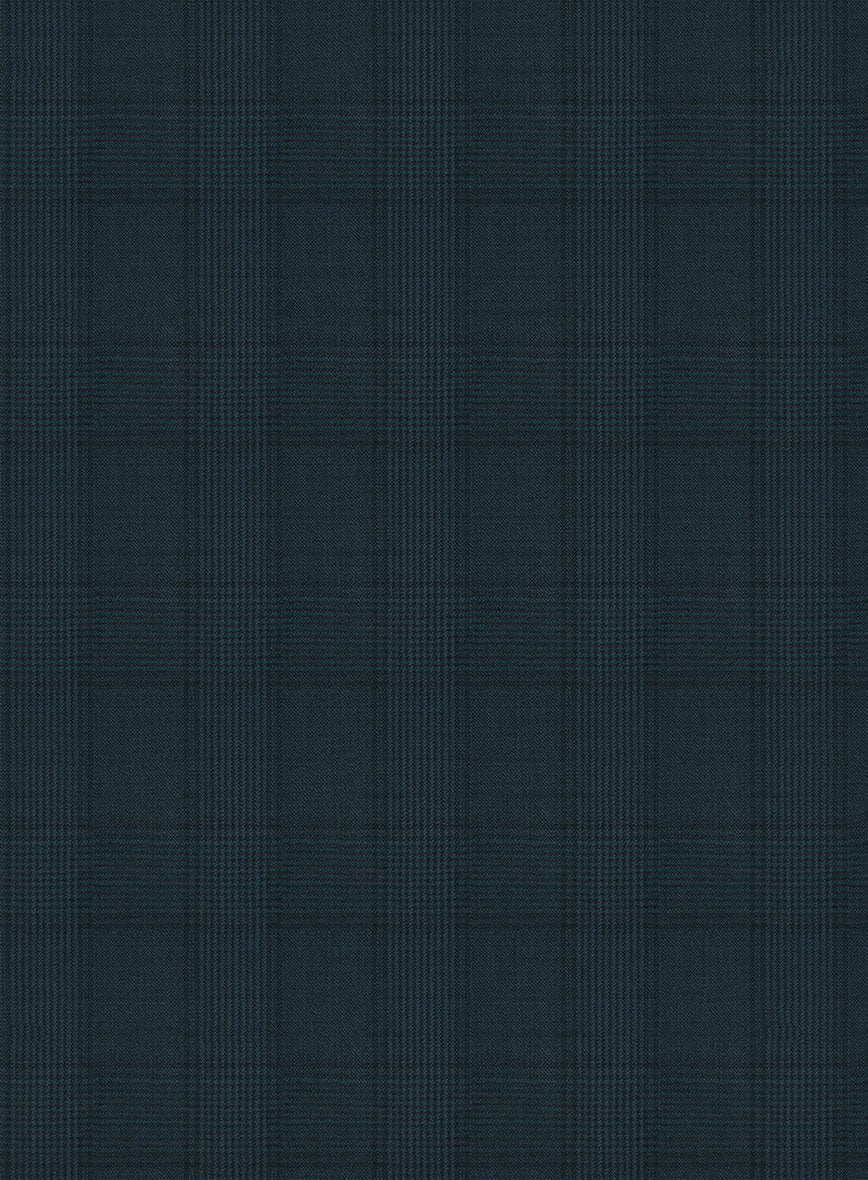 Napolean Preppy Teal Blue Check Jacket - Image 2