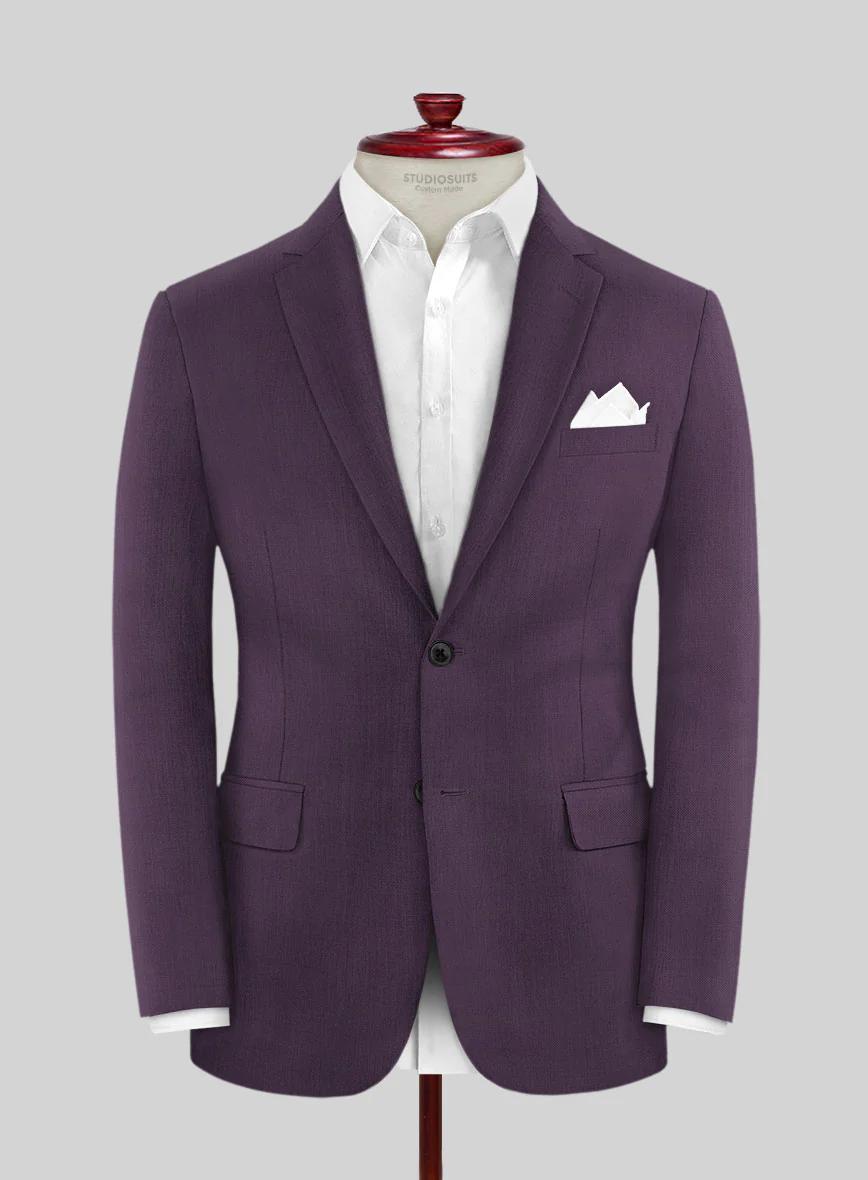 Napolean Purple Wool Jacket - Image 3