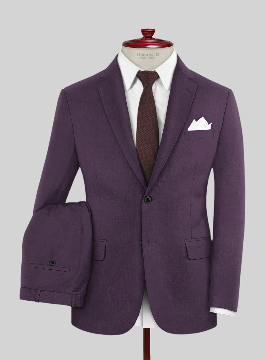 Napolean Purple Wool Suit - Image 2