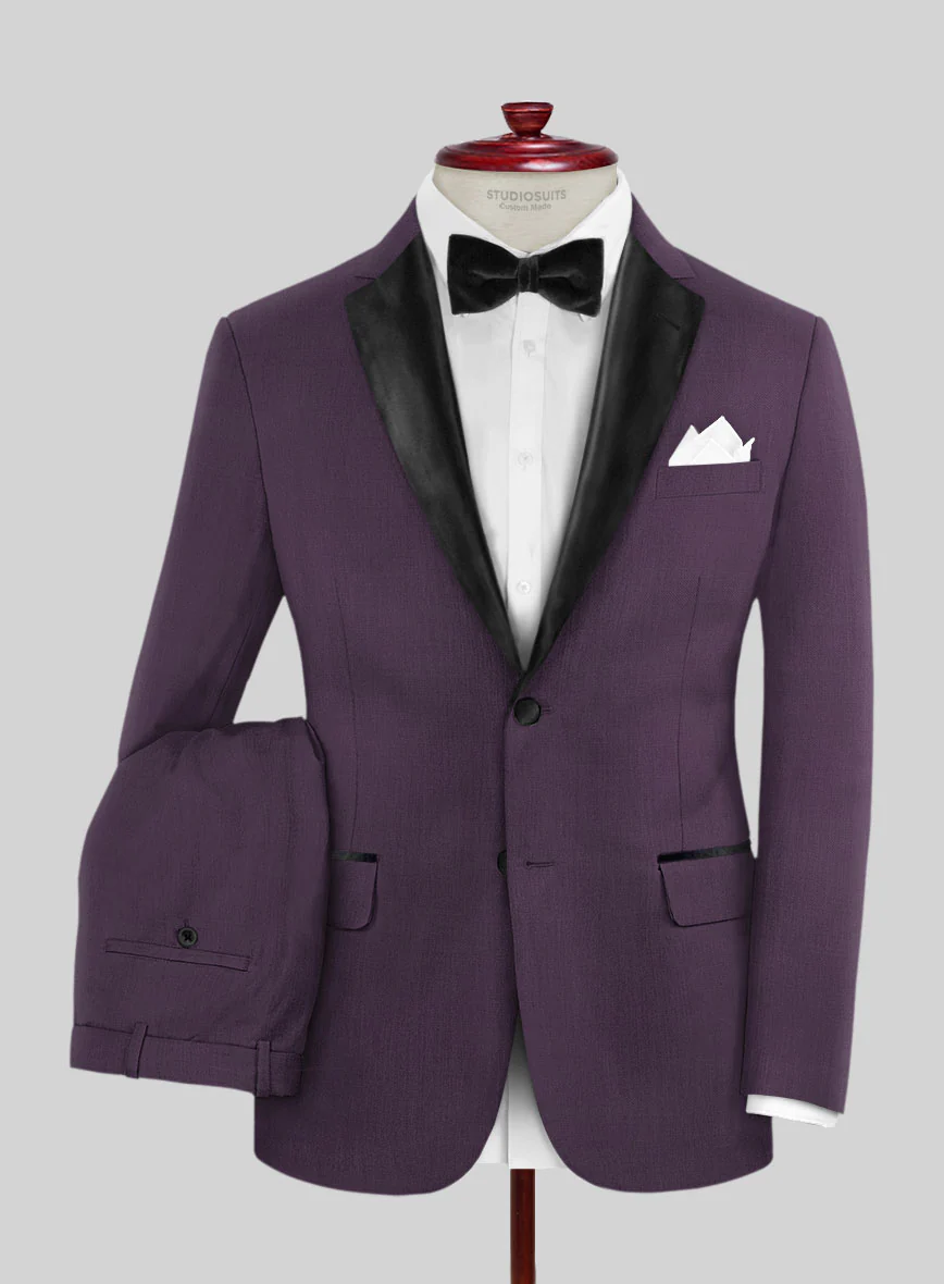 Napolean Purple Wool Tuxedo Suit - Image 2