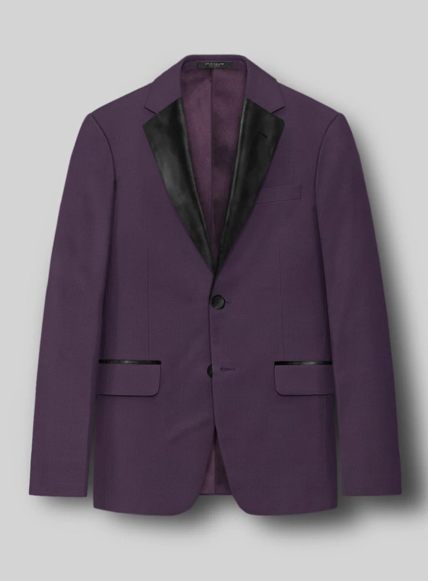 Napolean Purple Wool Tuxedo Suit - Image 4
