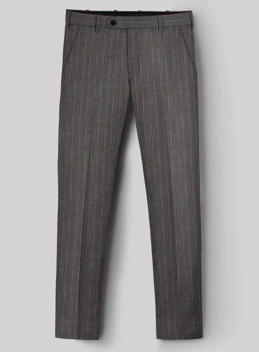 Napolean Raffa Stripe Ash Wool Suit - Image 5