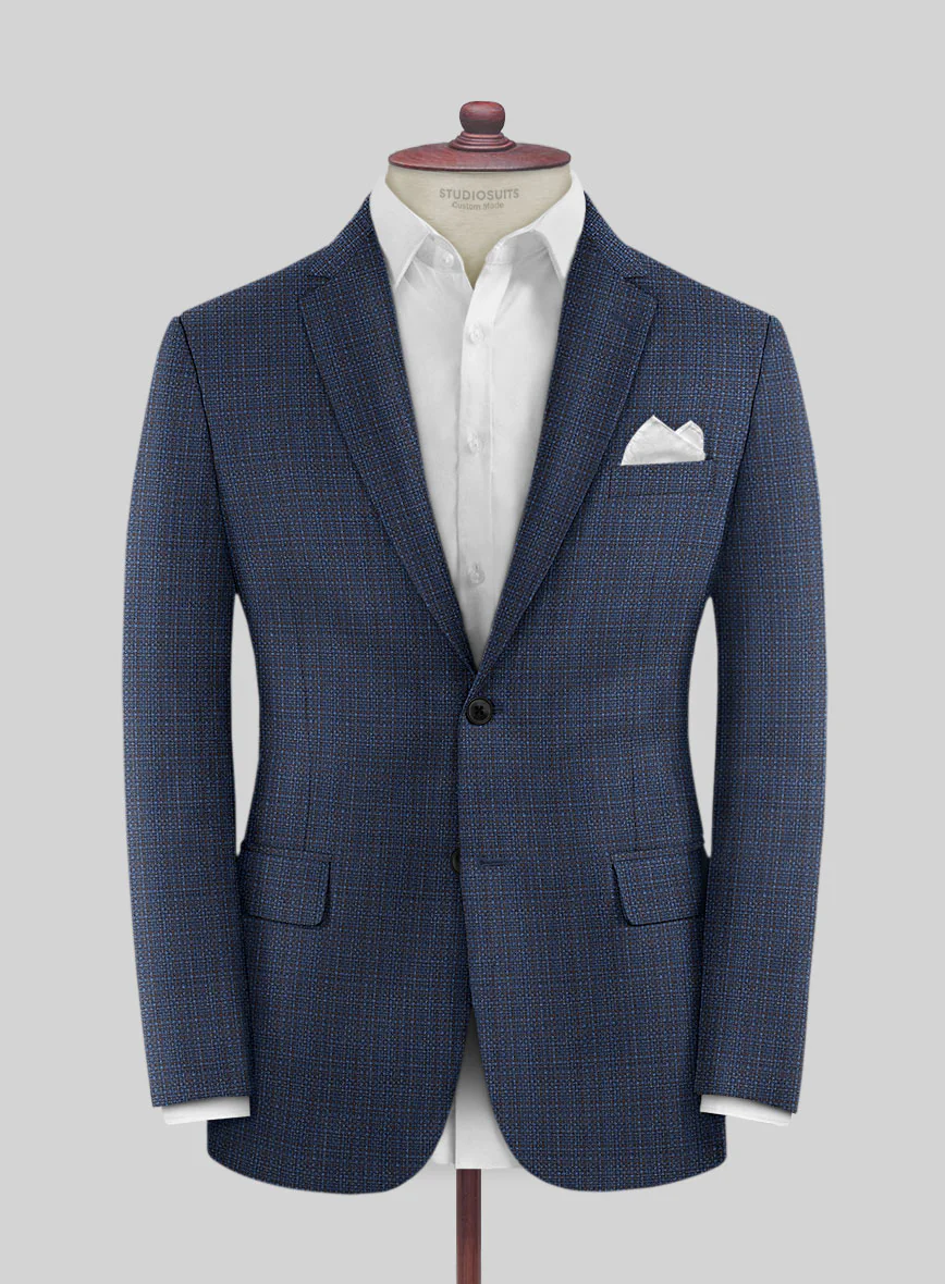 Napolean Retro Blue Wool Suit - Image 3