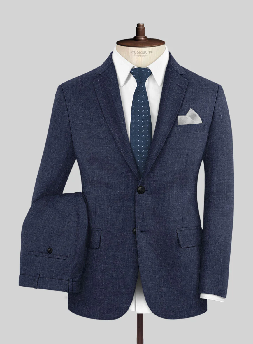 Napolean Ricci Brandy Blue Wool Suit - Image 2